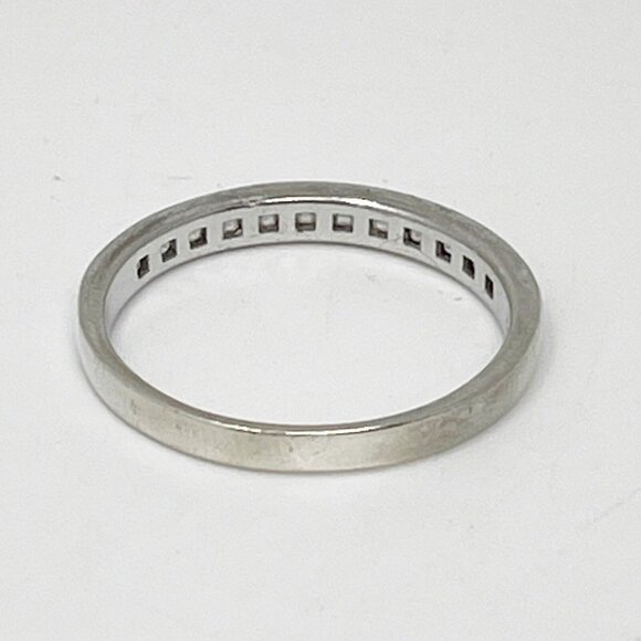 925 Sterling Silver Channel-Set Cubic Zirconia Eternity Band Ring Size 9.75 - Picture 4 of 7